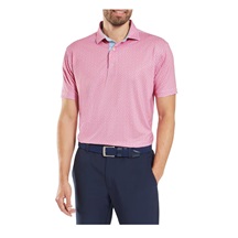 FootJoy Citrus Print Lisle pánské polo, růžové