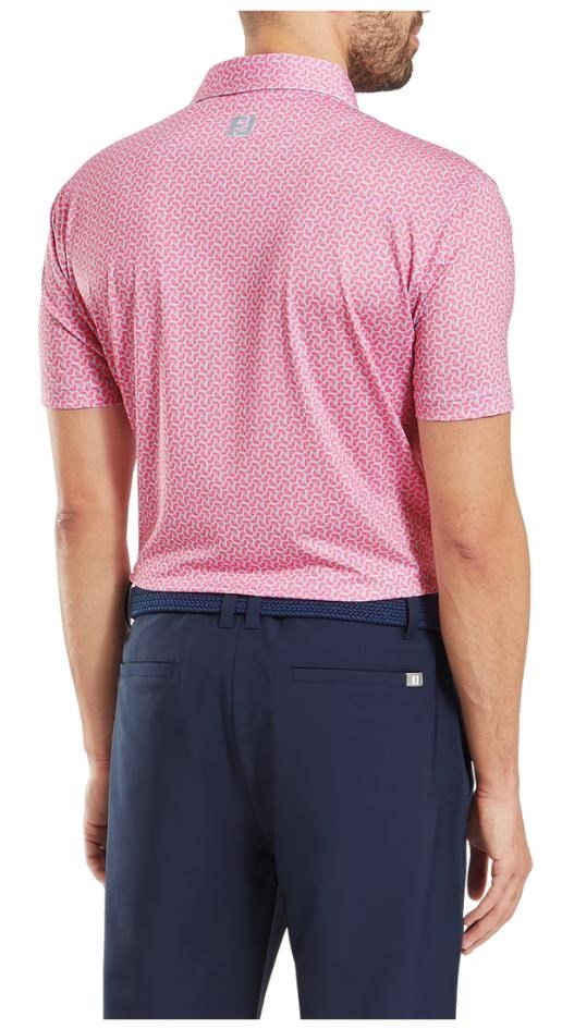 FootJoy Citrus Print Lisle pánské polo, růžové