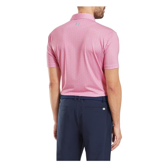 FootJoy Citrus Print Lisle pánské polo, růžové
