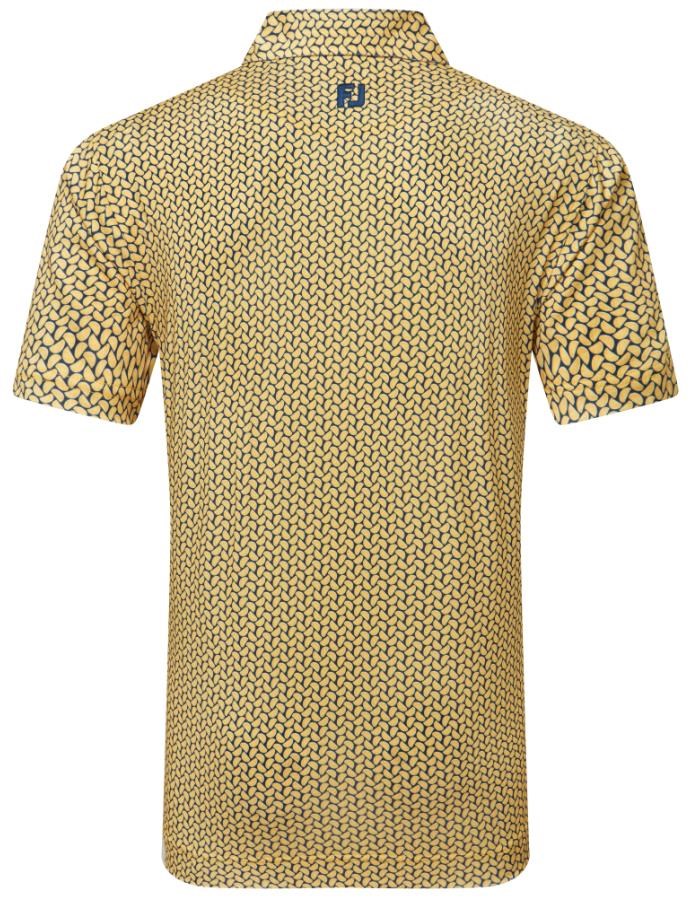 FootJoy Citrus Print Lisle pánské polo, taxi/navy