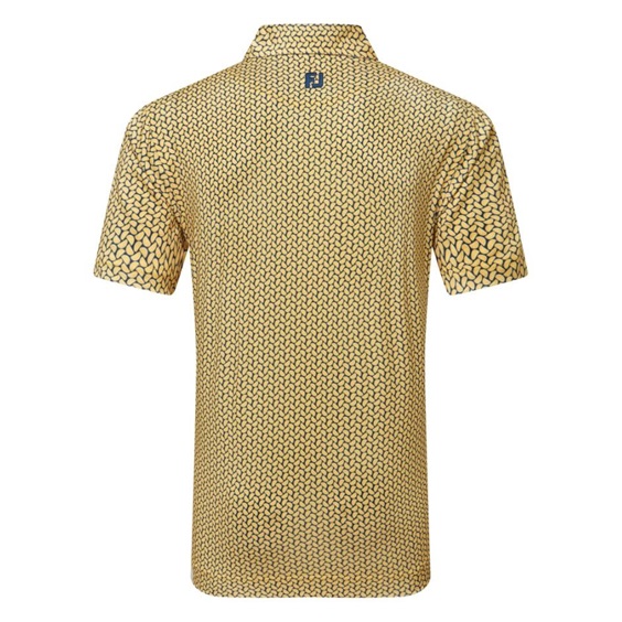 FootJoy Citrus Print Lisle pánské polo, taxi/navy