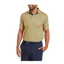 FootJoy Citrus Print Lisle pánské polo, taxi/navy