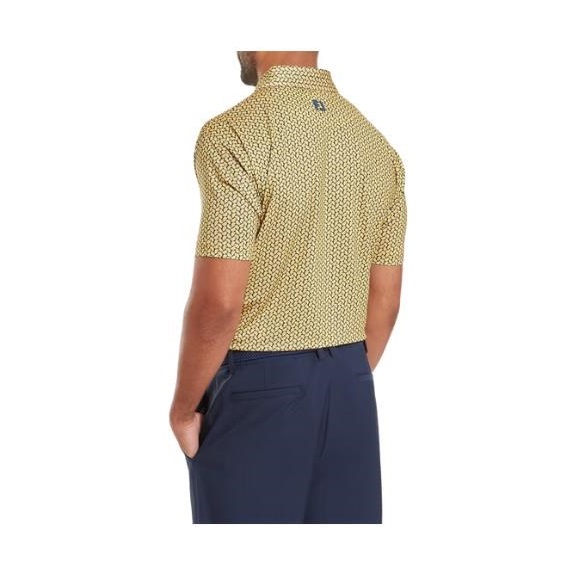FootJoy Citrus Print Lisle pánské polo, taxi/navy