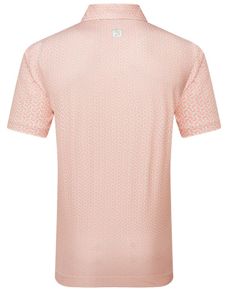 FootJoy Citrus Print Lisle pánské polo, oranžovo/světle zelené