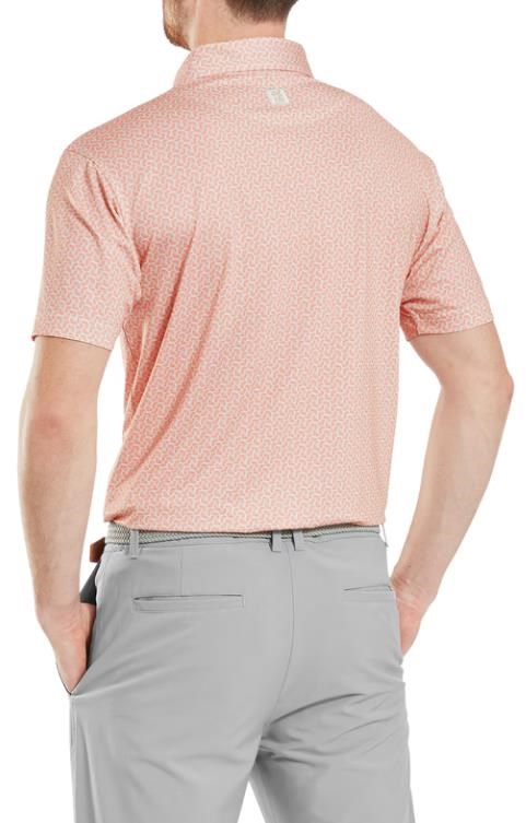 FootJoy Citrus Print Lisle pánské polo, oranžovo/světle zelené