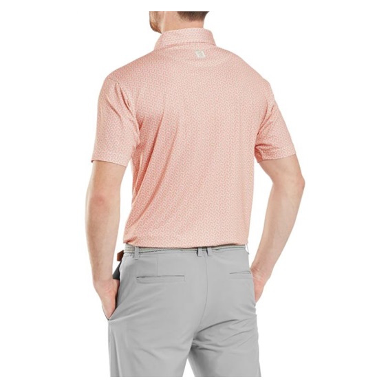 FootJoy Citrus Print Lisle pánské polo, oranžovo/světle zelené