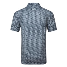 FootJoy Floral Sketch Print Lisle pánské polo, bílo/tmavě modré