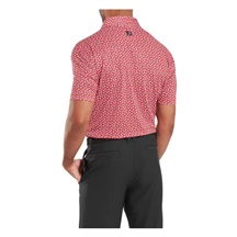 FootJoy Floral Sketch Print pánské polo, white/hibiscus