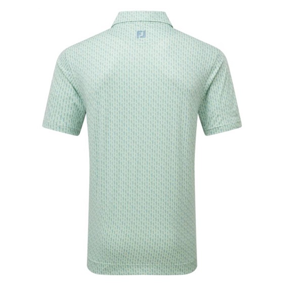 FootJoy Figure Print Lisle pánské polo, zeleno/modré
