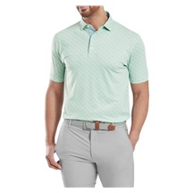 FootJoy Figure Print Lisle pánské polo, zeleno/modré