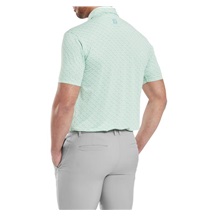 FootJoy Figure Print Lisle pánské polo, zeleno/modré