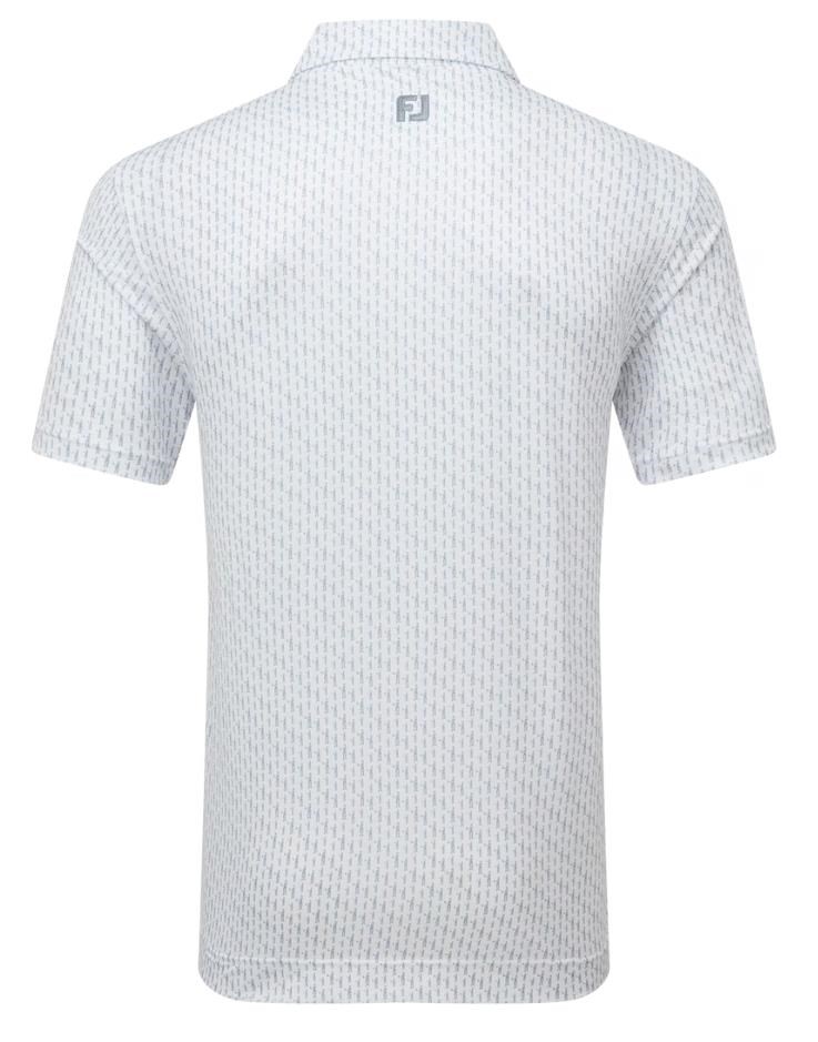 FootJoy Figure Print Lisle pánské polo, white/flint