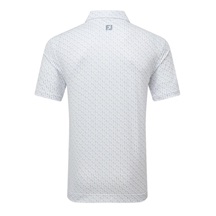 FootJoy Figure Print Lisle pánské polo, white/flint
