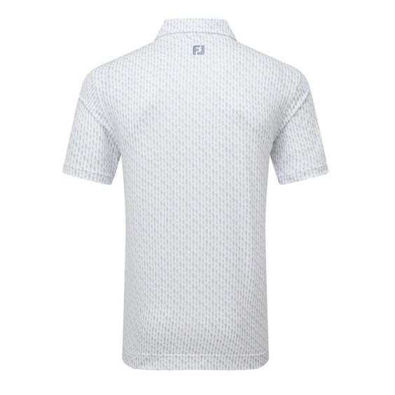 FootJoy Figure Print Lisle pánské polo, white/flint