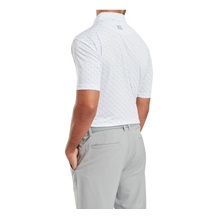 FootJoy Figure Print Lisle pánské polo, white/flint