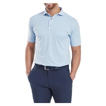 FootJoy Etched Texture Print Lisle pánské polo, modré