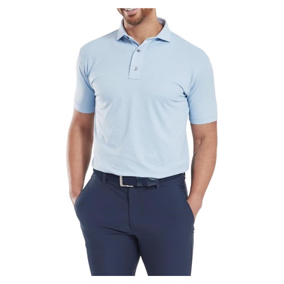FootJoy Etched Texture Print Lisle pánské polo, modré