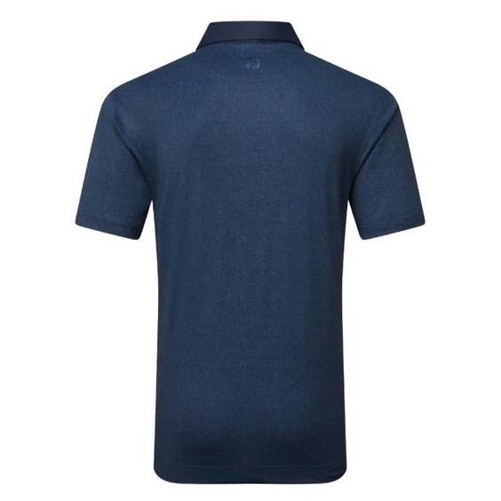 FootJoy Etched Texture Print Lisle pánské polo, tmavě modré