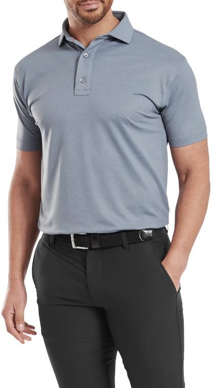 FootJoy Etched Texture Print Lisle pánské polo, šedé