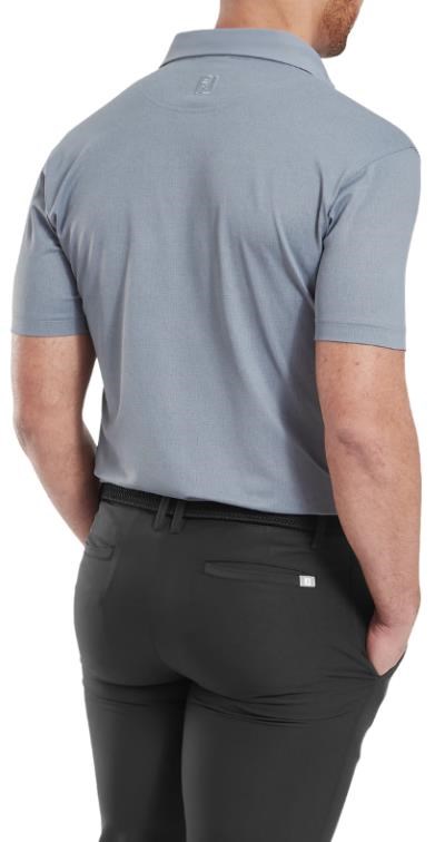 FootJoy Etched Texture Print Lisle pánské polo, šedé