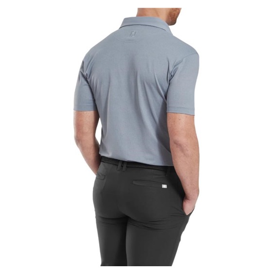 FootJoy Etched Texture Print Lisle pánské polo, šedé