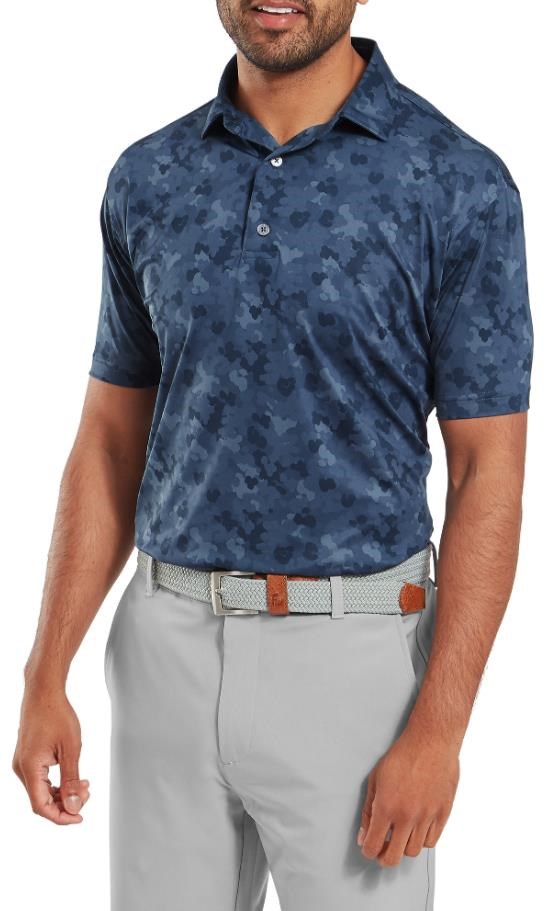 FootJoy Pop Camo Lisle pánské polo, tmavě modré