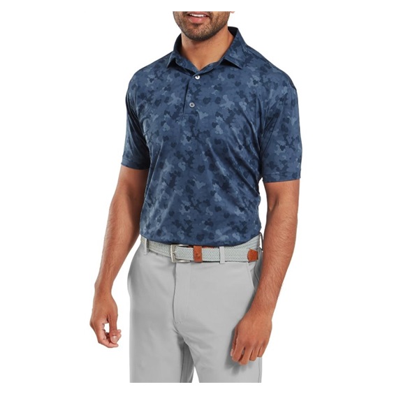 FootJoy Pop Camo Lisle pánské polo, tmavě modré