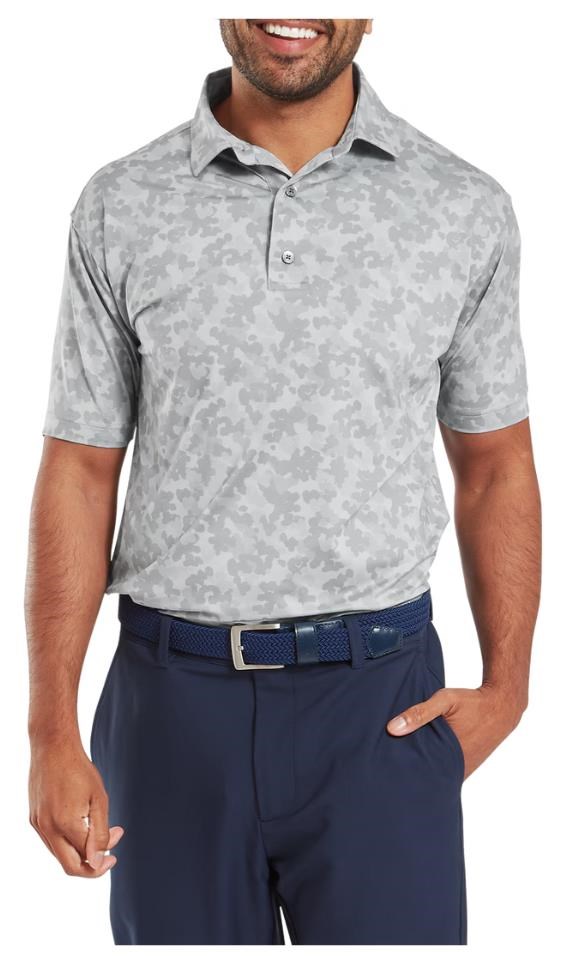 FootJoy Pop Camo Lisle pánské polo, šedé