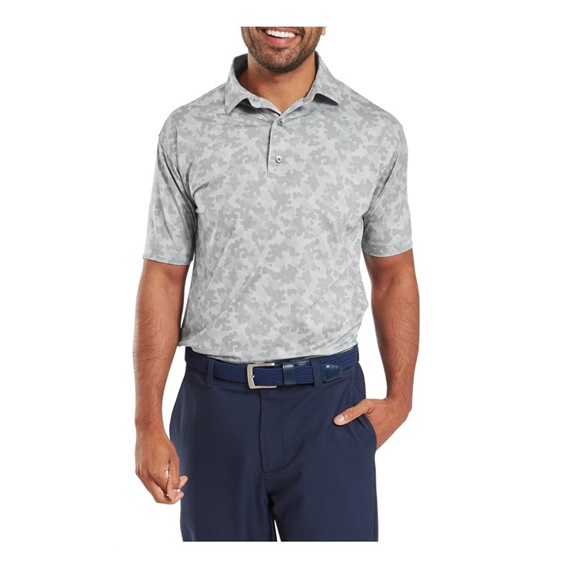 FootJoy Pop Camo Lisle pánské polo, šedé