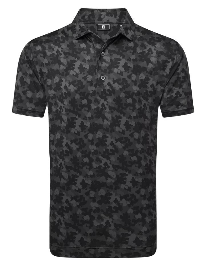 FootJoy Pop Camo Lisle pánské polo, černé