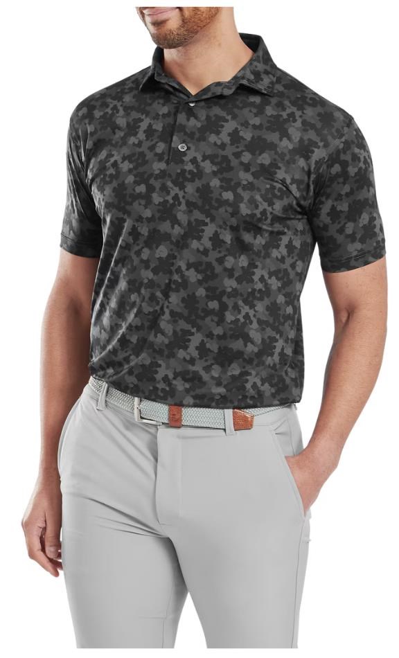 FootJoy Pop Camo Lisle pánské polo, černé