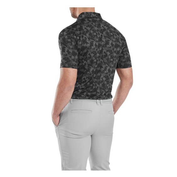 FootJoy Pop Camo Lisle pánské polo, černé