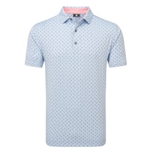 FootJoy Flower Bud Foulard Lisle pánské polo, světle modré