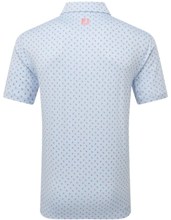 FootJoy Flower Bud Foulard Lisle pánské polo, světle modré