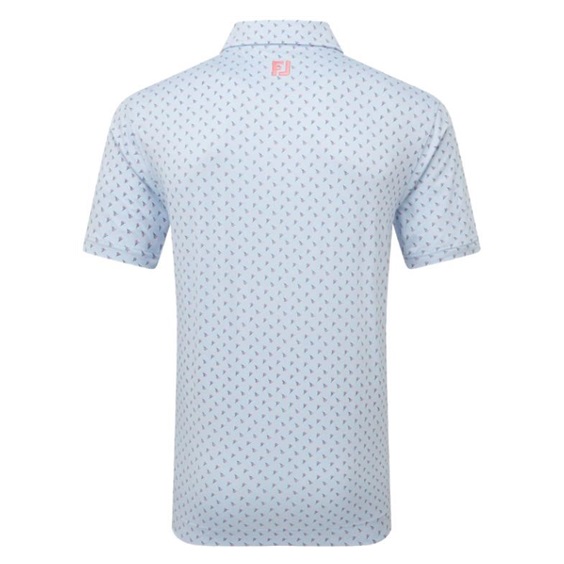 FootJoy Flower Bud Foulard Lisle pánské polo, světle modré