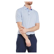 FootJoy Flower Bud Foulard Lisle pánské polo, světle modré