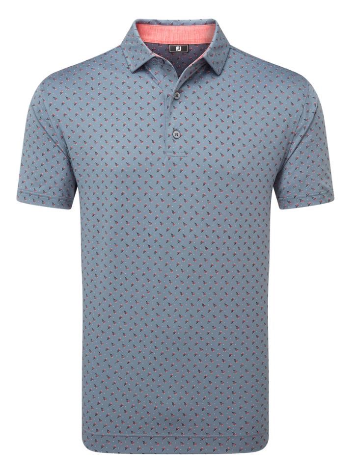 FootJoy Flower Bud Foulard Lisle pánské polo, flint