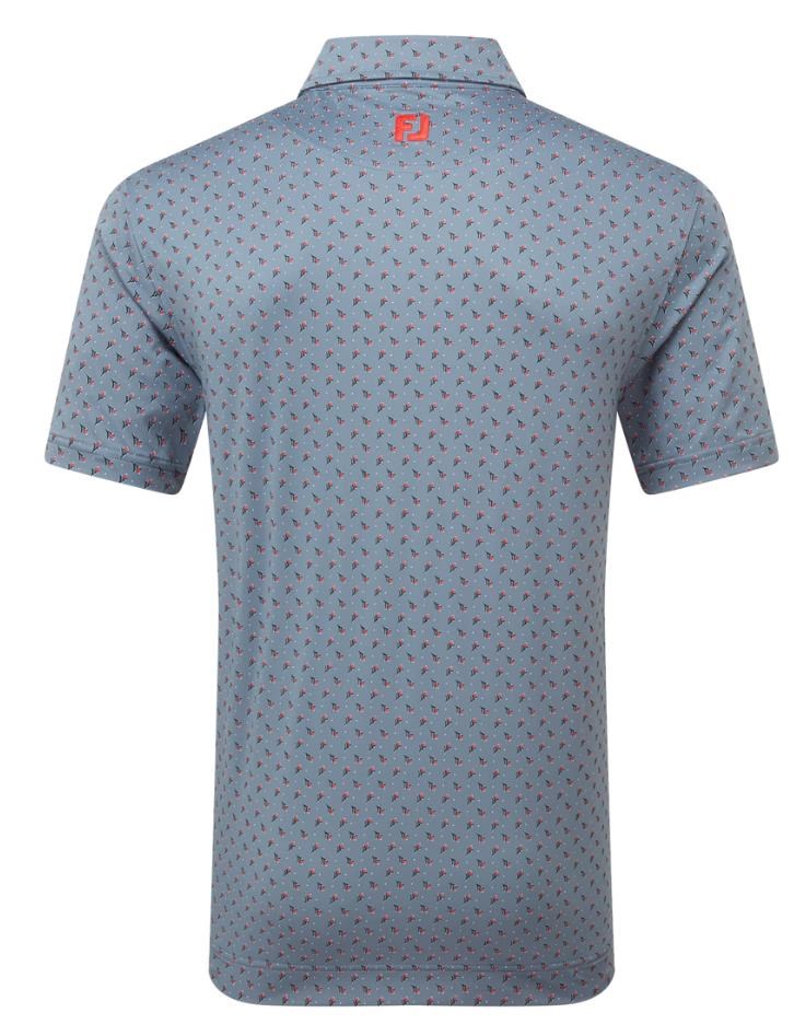 FootJoy Flower Bud Foulard Lisle pánské polo, flint