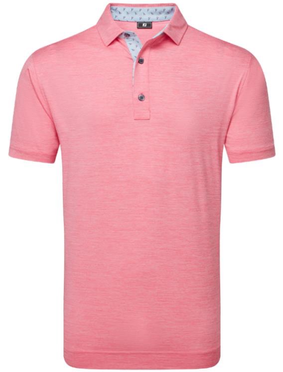 FootJoy Heather Lisle with Trim pánské polo, růžové