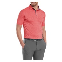 FootJoy Heather Lisle with Trim pánské polo, hibiscus