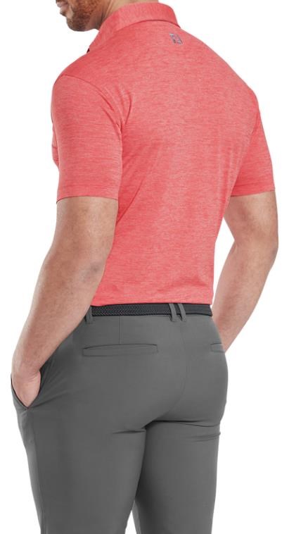 FootJoy Heather Lisle with Trim pánské polo, hibiscus