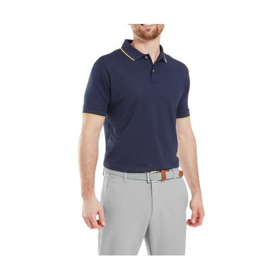 FootJoy Tipped Pique pánské polo, tmavě modré