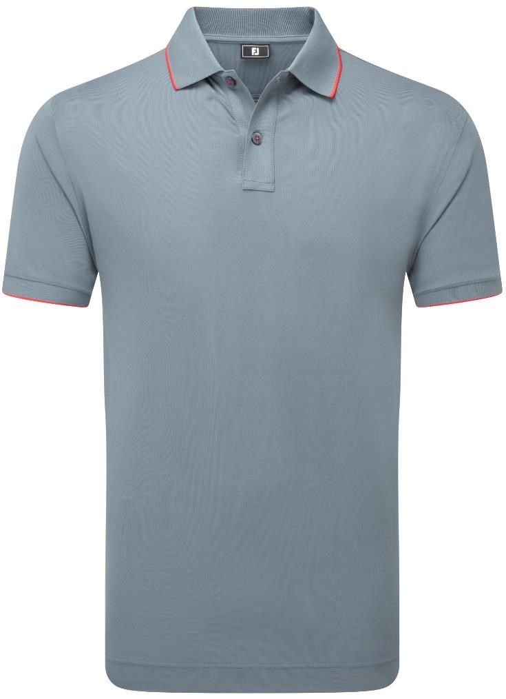FootJoy Tipped Pique pánské polo, flint/hibiscus