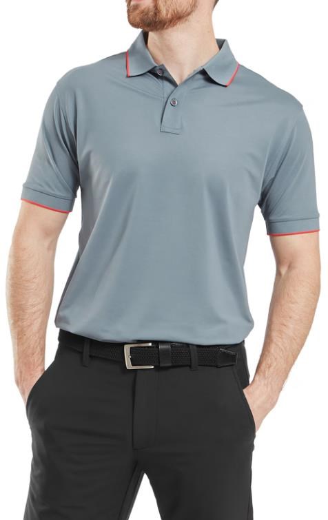 FootJoy Tipped Pique pánské polo, flint/hibiscus