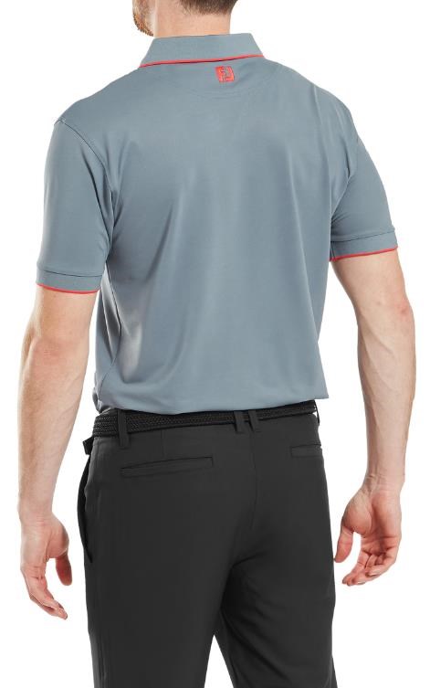 FootJoy Tipped Pique pánské polo, flint/hibiscus
