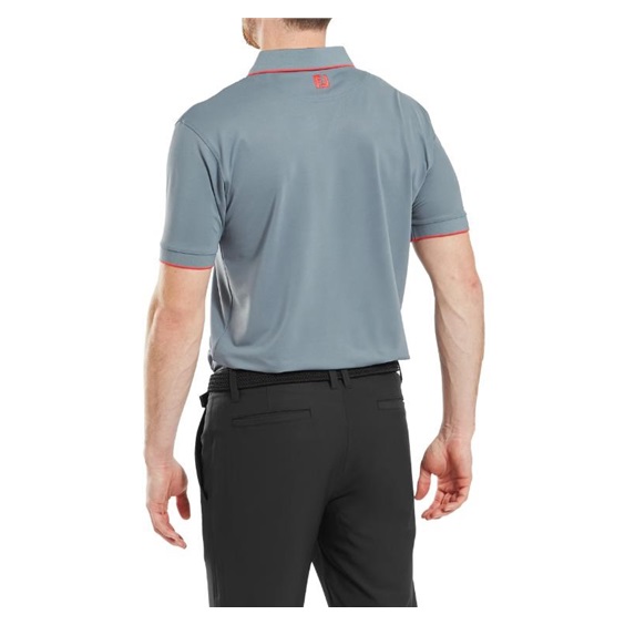 FootJoy Tipped Pique pánské polo, flint/hibiscus