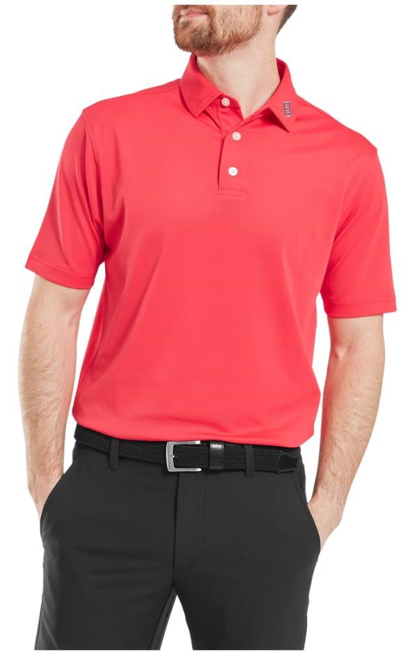 FootJoy Stretch Pique Solid pánské polo, hibiscus