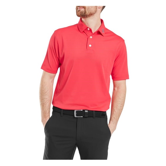 FootJoy Stretch Pique Solid pánské polo, hibiscus
