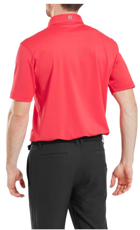 FootJoy Stretch Pique Solid pánské polo, hibiscus