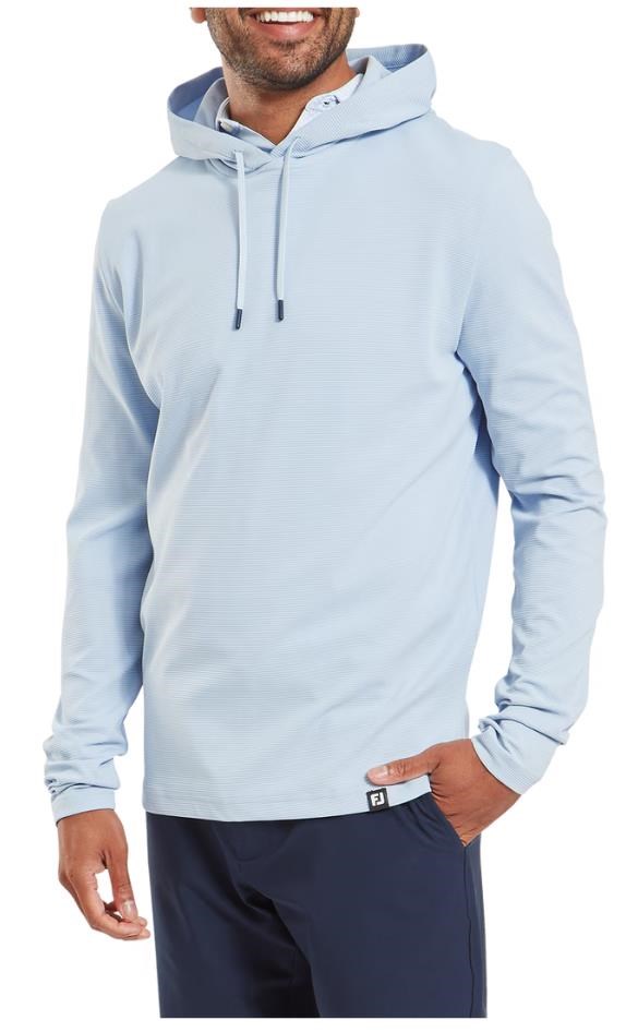 FootJoy Ottoman Jacquard Hoodie pánská mikina, skyway